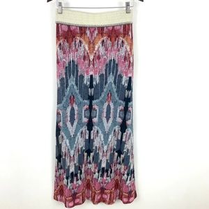 Vanessa & Virginia Maxi Skirt Eka Printed Boho Women Size Small